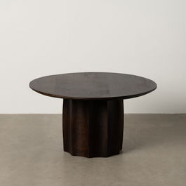 Mesa Centro Marrón Madera de Mango Salón 75 X 75 X 40 cm