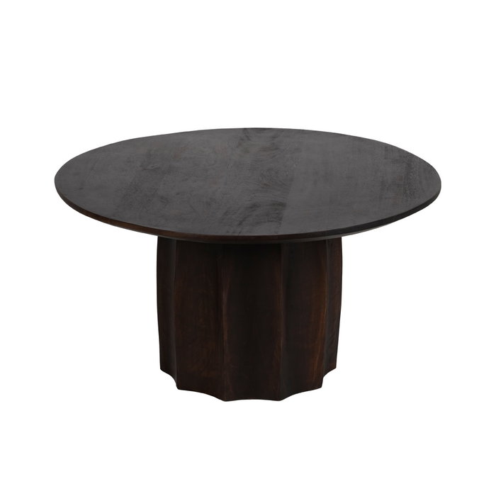 Mesa Centro Marrón Madera de Mango Salón 75 X 75 X 40 cm