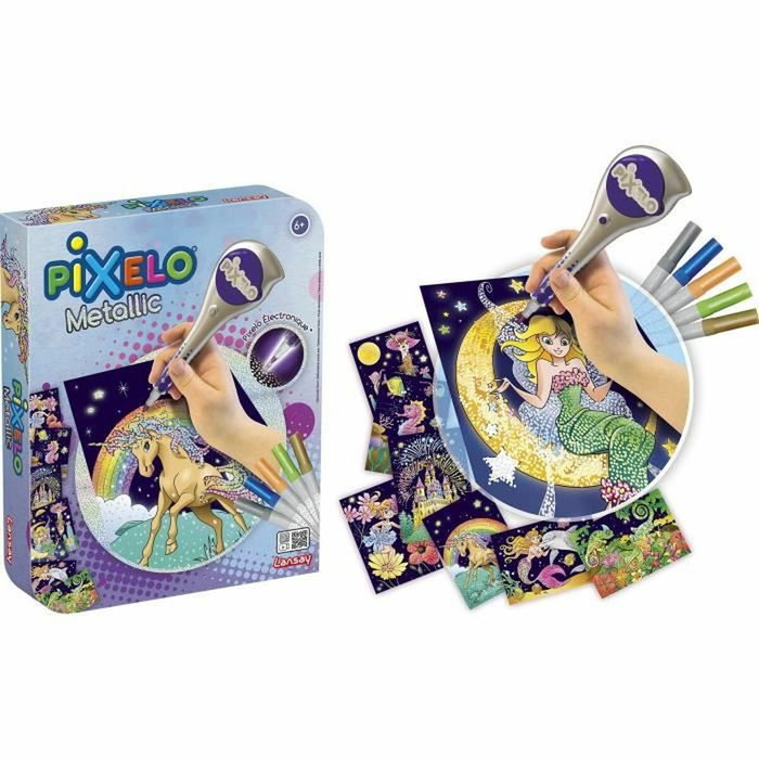 Lansay Pixelo Coloring game Caja de metal Mixta