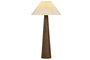 DKD Home Decor Lámpara de Pie Alpino estilo campana marrón y beige, 54x102 cm, pantalla plisada, bombilla E27