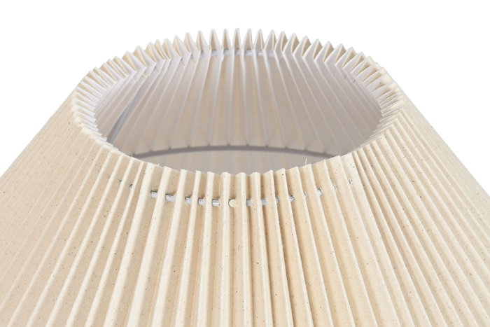 DKD Home Decor Lámpara de Pie Alpino estilo campana marrón y beige, 54x102 cm, pantalla plisada, bombilla E27