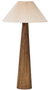 DKD Home Decor Lámpara de pie de cerámica y poliéster plisada Marrón y Beige