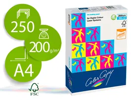 Color Copy Papel Fotocopiadora Color Copy Din A4 200 Gramos Paquete 250 Hojas