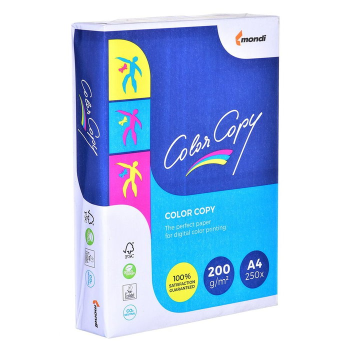 Color Copy Papel Reprográfico DIN A4 200g - 250 Hojas Blanco Satinado