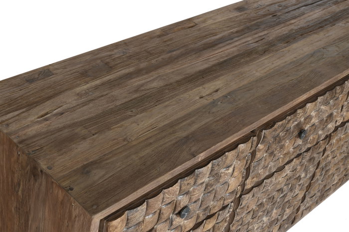 DKD Home Decor Buffet de Teca Reciclada y Coco Cocoshell 24