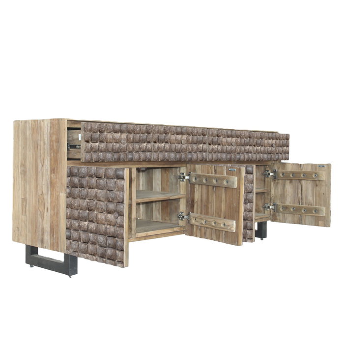 DKD Home Decor Buffet de Teca Reciclada y Coco Cocoshell 24