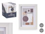 GIFTDECOR Portafotos de Pared de Madera con Paspartú Blanco 10x15cm