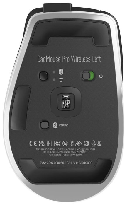 3Dconnexion CadMouse Pro Wireless Left Negro, Plata
