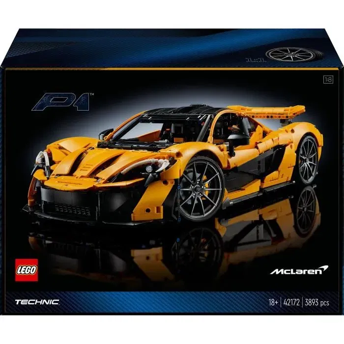 Lego 42172 McLaren P1 - Kit de Modelo de Hiperdeportivo para Adultos Entusiastas de Vehículos