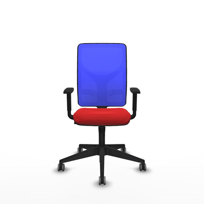 PIQUERAS Y CRESPO Silla de oficina Motilla con mecanismo Sincro, Rojo y Azul