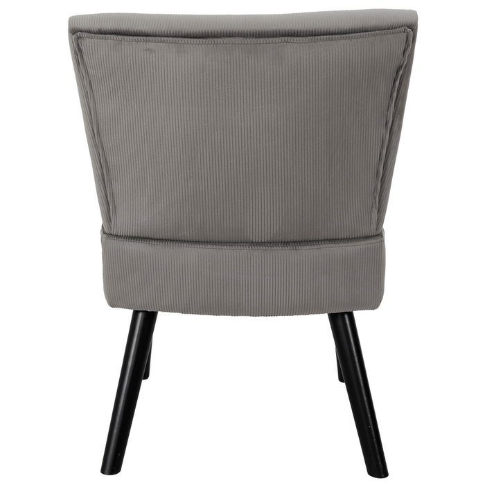 Home Deco Factory Silla Butaca Gris Terciopelo Giulia Lounge 55x63 cm