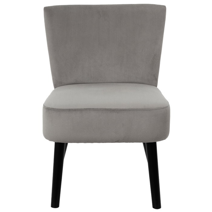 Home Deco Factory Silla Butaca Gris Terciopelo Giulia Lounge 55x63 cm