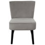 Home Deco Factory Silla Butaca Gris Terciopelo Giulia Lounge 55x63 cm