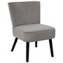 Home Deco Factory Silla Butaca Gris Terciopelo Giulia Lounge 55x63 cm