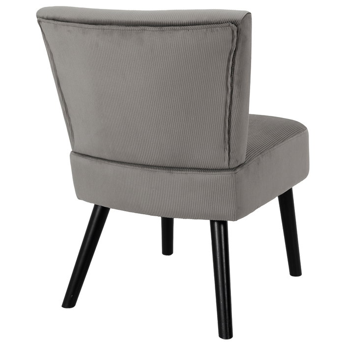 Home Deco Factory Silla Butaca Gris Terciopelo Giulia Lounge 55x63 cm