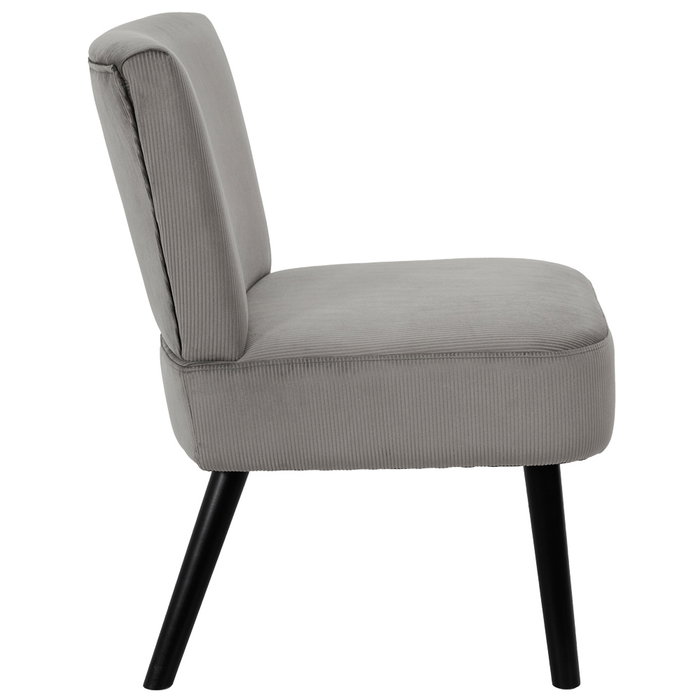 Home Deco Factory Silla Butaca Gris Terciopelo Giulia Lounge 55x63 cm