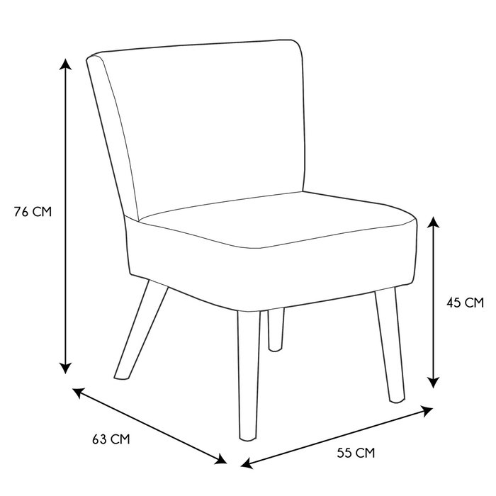 Home Deco Factory Silla Butaca Gris Terciopelo Giulia Lounge 55x63 cm