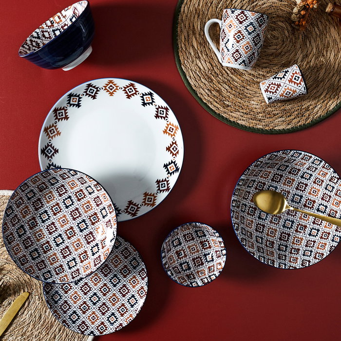 Home Deco Factory Plato Llano Porcelana Mirage Diámetro 27 cm Colección Mirage