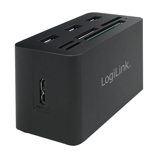 LogiLink CR0042 Hub USB 3.0 con 3 puertos y lector de tarjetas LogiLink CR0042 Hub USB 3.0 con 3 puertos y lector de tarjetas