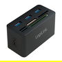 LogiLink CR0042 Hub USB 3.0 de 3 Puertos con Lector de Tarjetas All-in-One