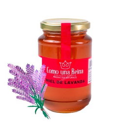 Como Una Reina Miel de Lavanda Tarro de Cristal 500 g - Miel Pura de Lavanda en Tarro de Vidrio