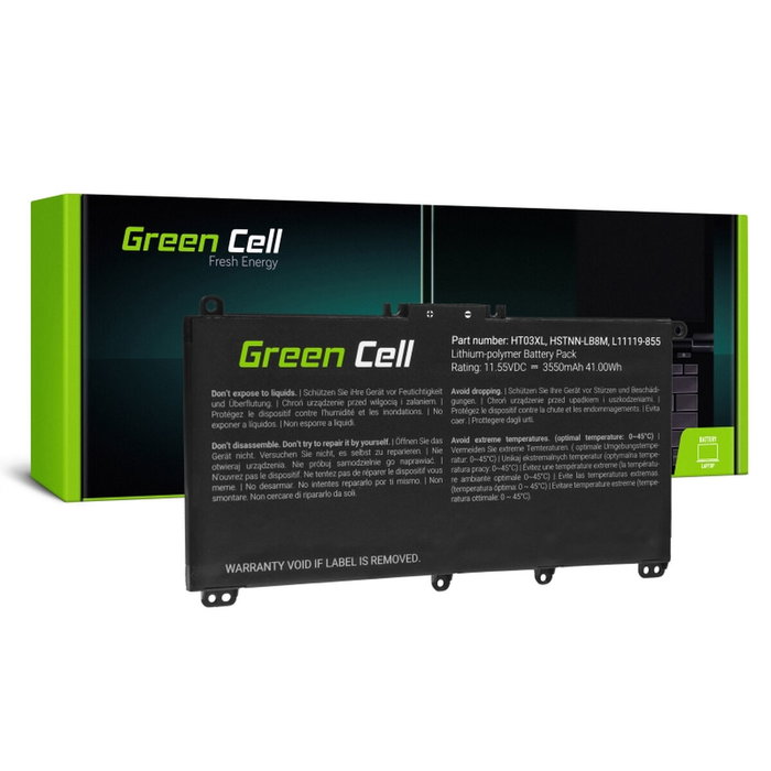 Green Cell Batería para Portátil HT03XL L11119-855 para HP 11,55V 3400mAh