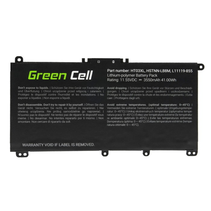 Green Cell Batería para Portátil HT03XL L11119-855 para HP 11,55V 3400mAh