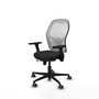 PIQUERAS Y CRESPO Silla de oficina Jorquera con mecanismo Sincro/Traslack, Negro y Blanco
