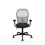 PIQUERAS Y CRESPO Silla de oficina Jorquera con mecanismo Sincro/Traslack, Negro y Blanco