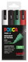 Posca PC-5M Estuche de 4 Rotuladores de Pintura Colores Navidad