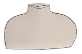 DKD Home Decor Jarrón de Terracota Pintado a Mano Crudo 21x5x12 cm