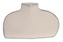 DKD Home Decor Jarrón de Terracota Pintado a Mano Crudo 21x5x12 cm