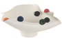 DKD Home Decor Centro de Mesa de Cerámica con Pompones Blanco