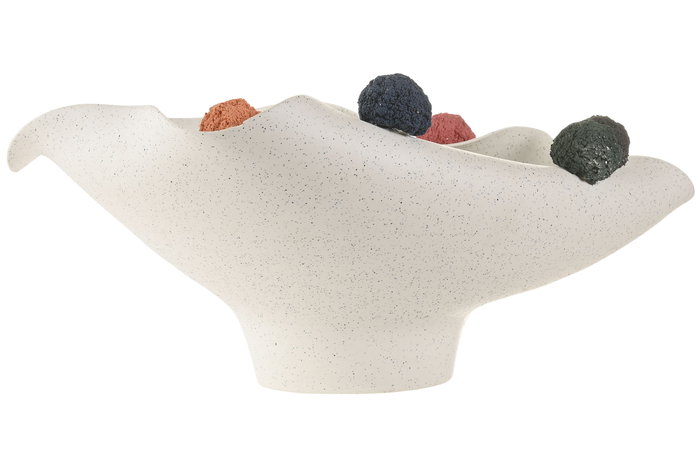 DKD Home Decor Centro Mesa Blanco Multicolor Ceramica 47 x 38 x 20 cm