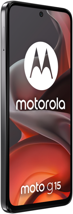 Motorola Moto G15 Smartphone 4G Android 15, Pantalla FHD+ 6.72", 256 GB Almacenamiento, 8 GB RAM, 5200 mAh, Cámara 50 MP, Carga TurboPower, Gris