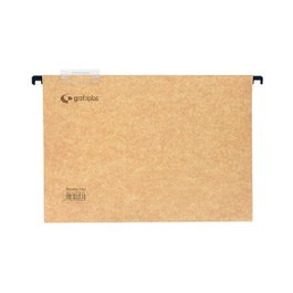 Grafoplas Carpeta colgante Kraft bicolor con visor superior y lomo en ''V'', pack de 50 unidades