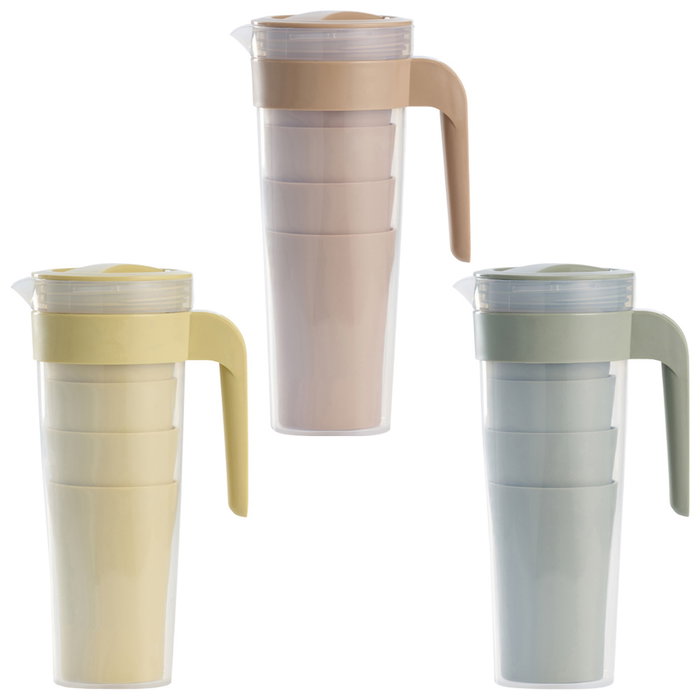 Day Jarra con Taza 1,4 L y 4 Vasos Day Colores Surtidos No Apta Lavavajillas Day Jarra con Taza 1,4 L y 4 Vasos Day Colores Surtidos No Apta Lavavajillas