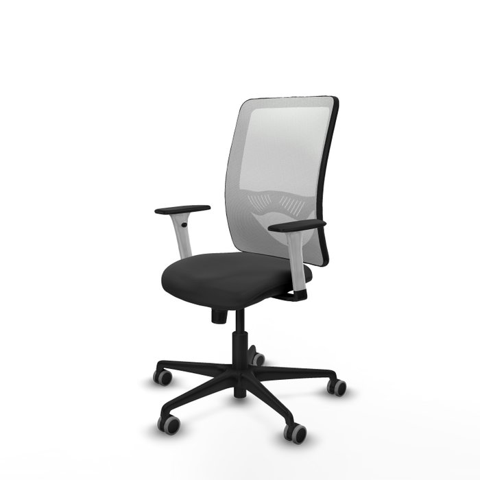 PIQUERAS Y CRESPO Silla de oficina Zulema con mecanismo Sincro, Gris oscuro y Blanco PIQUERAS Y CRESPO Silla de oficina Zulema con mecanismo Sincro, Gris oscuro y Blanco