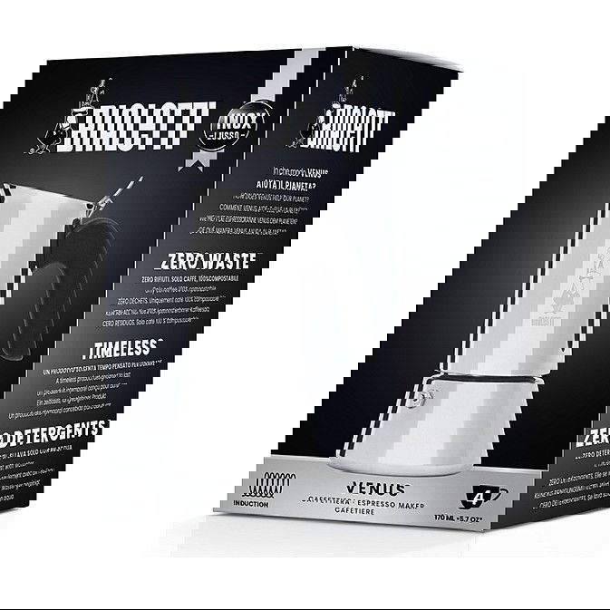 Bialetti Moka Express 0.1 Litros Cafetera Italiana New Venus Color Plata