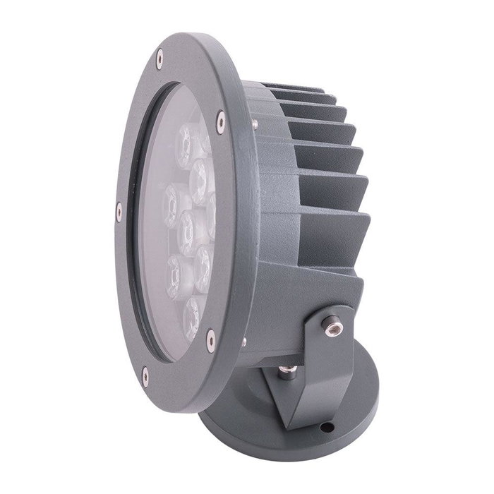 Limassol SL-CPD05-12W-CW Foco LED 12W 1100Lm 6000K Blanco Frío, Pincho para Jardín IP65, Basculante, Aluminio, Vida 50.000H