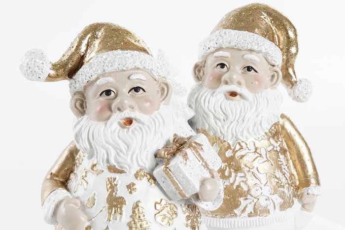 DKD Home Decor Figura de Resina Santa Surtido de 2 Unidades, Dorado