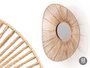 Giftdecor Espejo Oval Vuelo Cuerda 55 cm Metal Vidrio Natural (Set de 4)