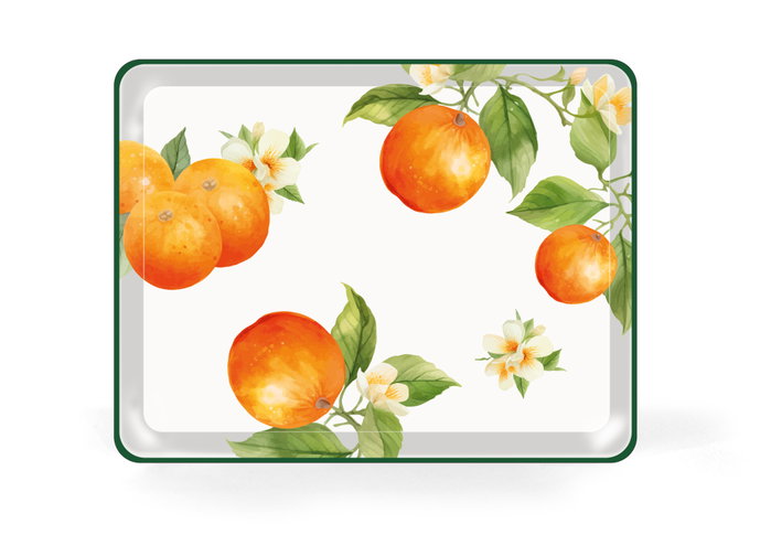 La Mediterranea Bandeja de Melamina Diseño 3 Frutas 27 x 21 cm (18 Unidades) La Mediterranea Bandeja de Melamina Diseño 3 Frutas 27 x 21 cm (18 Unidades)
