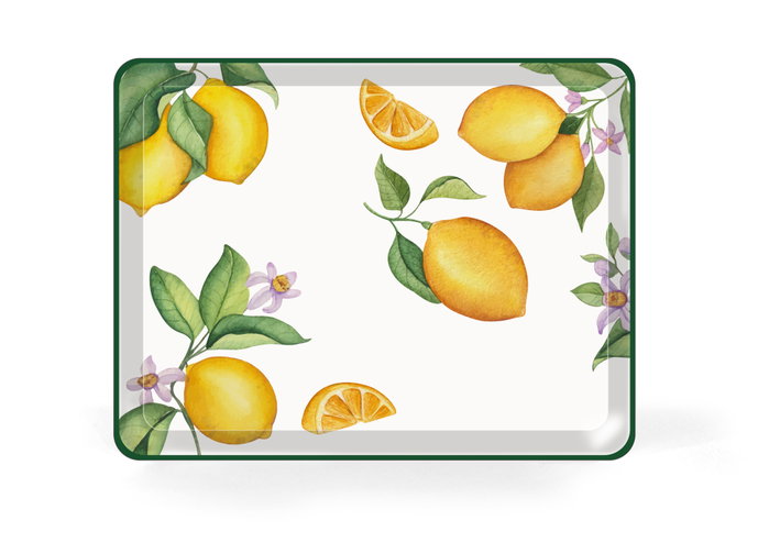 La Mediterranea Bandeja de Melamina Diseño 3 Frutas 27 x 21 cm (18 Unidades) La Mediterranea Bandeja de Melamina Diseño 3 Frutas 27 x 21 cm (18 Unidades)