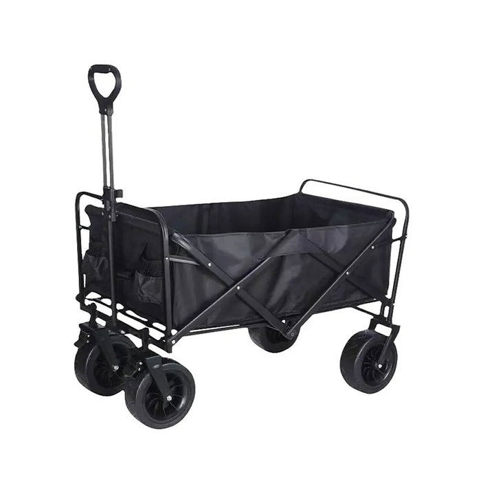 Fulton Carro de Transporte Plegable con Ruedas Grandes, Capacidad 200L / 75kg, Mango Ajustable 74-98 cm, Color Negro Fulton Carro de Transporte Plegable con Ruedas Grandes, Capacidad 200L / 75kg, Mango Ajustable 74-98 cm, Color Negro