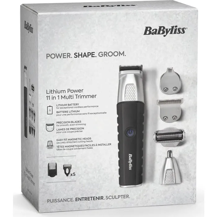 Babyliss Recortadora multifuncional 11 en 1 P1363E - Batería de litio - Resistente al agua - Kit completo - BAB3030050207545 Babyliss Recortadora multifuncional 11 en 1 P1363E - Batería de litio - Resistente al agua - Kit completo - BAB3030050207545