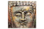 DKD Home Decor Cuadro Buda Pintado a Mano Madera y Metal 80x80x7 cm