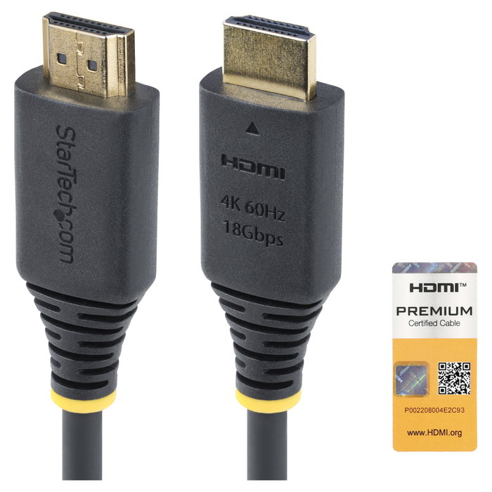 StarTech.com Cable HDMI Premium Certificado de 1m 4K 60Hz