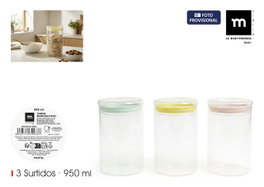 La Mediterranea Tarro Redo de Borosilicato 950ml Pastel