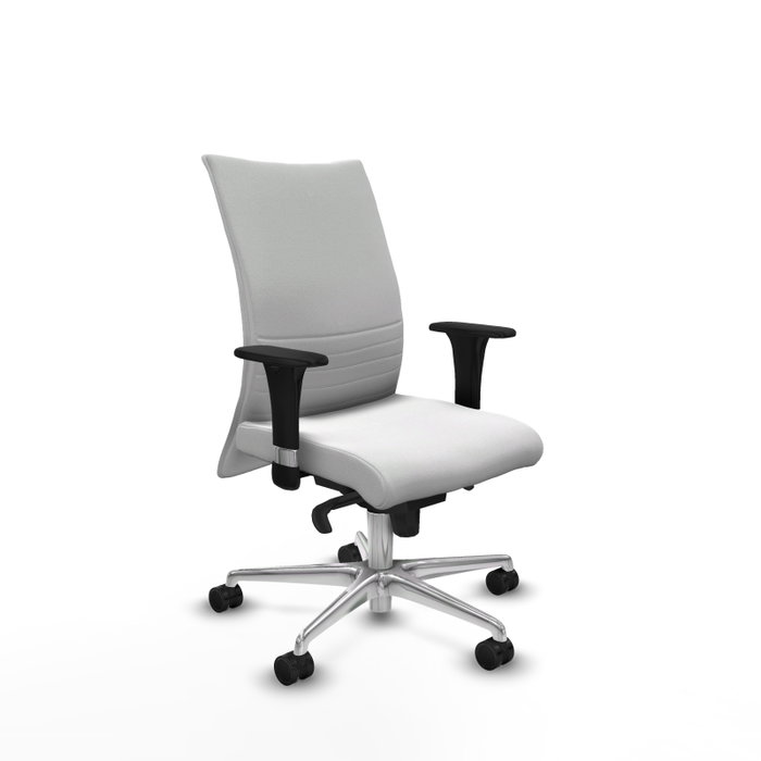 PIQUERAS Y CRESPO Silla Albacete Confidente con Mecanismo Sincro, Tela Blanca y Base de Aluminio PIQUERAS Y CRESPO Silla Albacete Confidente con Mecanismo Sincro, Tela Blanca y Base de Aluminio